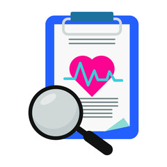 heart diagnostic medical icon illustration vector graphic