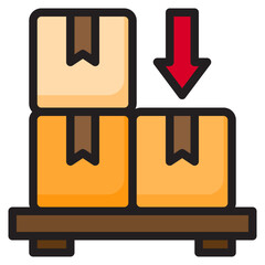 Storage color line style icon