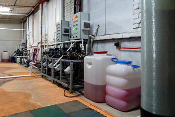 Automatic water filtration system. car wash concept