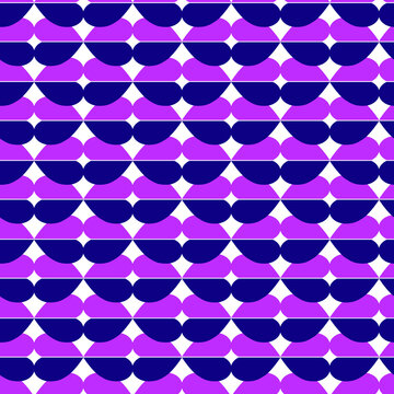 Purple And Blue Overlapping Hearts Pattern Design