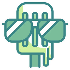 sunglasses blue line icon