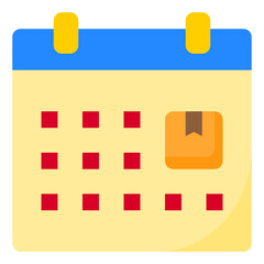 Fototapeta premium Calendar flat style icon