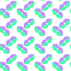 Colorful kissing hearts pattern design