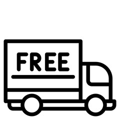 Free delivery outline style icon