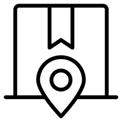 Location delivery outline style icon