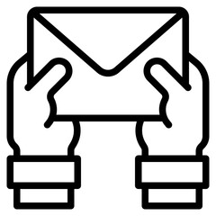 Mail outline style icon