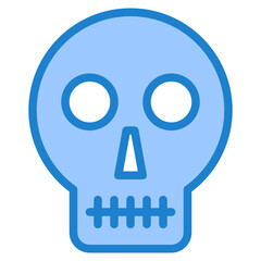 Skull blue style icon