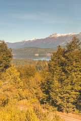 LAKE NAHUEL HUAPI. VILLA LA ANGOSTURA. ROUTE OF THE 7 LAKES. PATAGONIA ARGENTINA.
