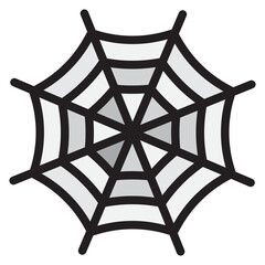Spider web color line style icon