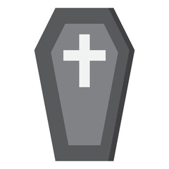 Obraz premium Coffin flat style icon