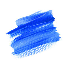 Blue brush paint stroke isolated background. Perfect design for logo, headline, logo and banner. Abstract creative design.