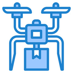 Drone blue style icon