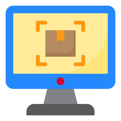 Computer flat style icon