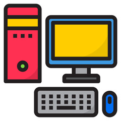 Destop color line style icon