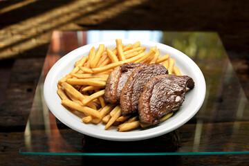fries with Brazilian picanha