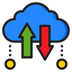 Hosting color line style icon