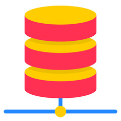 Database flat style icon