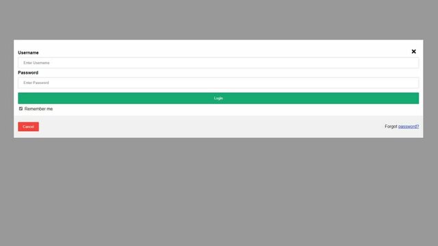 Loading Login Form in Online Box. Opening Log In Box For Logging In on Website. Viewpoint of Monitor Screen.