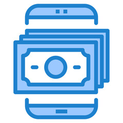 Money blue style icon