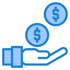 Money blue style icon