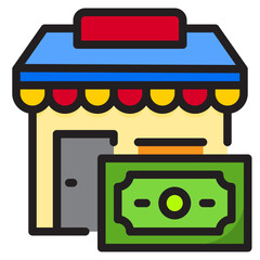 Market online color line style icon