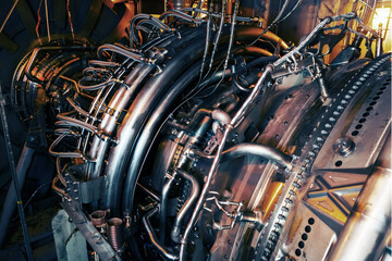 Element of a high-tech Gas turbine with a reactive fuel supply system © Alexander