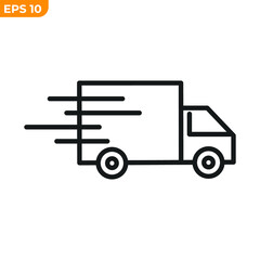 truck delivery icon symbol template for graphic and web design collection logo vector illustration