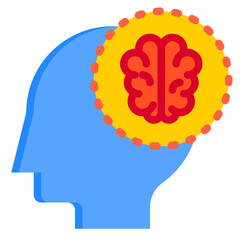 Brain flat style icon