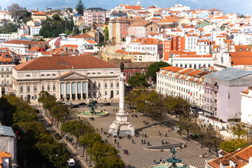 Lisbon, Portugal skyline in sunny summer day
