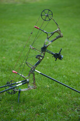 Fototapeta na wymiar view of professional modern longbow outdoor 