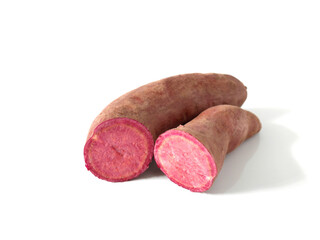 Fresh purple sweet potatoes
