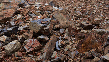 Stones piled up on the ground