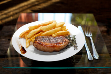 fries with Brazilian picanha