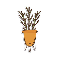 plant in pot sticker