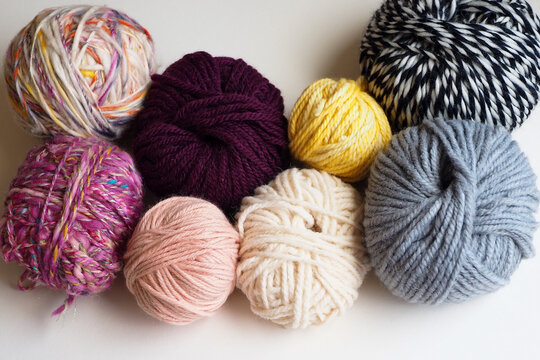 an assortment of balls of wool 