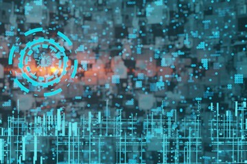 Abstract Sci-Fi Futuristic hologram HUD GUI 3D background