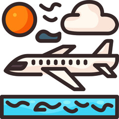 airplane line icon