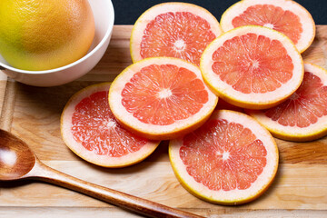 grapefruit on the table