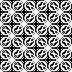 floral seamless pattern background.Geometric ornament for wallpapers and backgrounds. Black and white pattern.