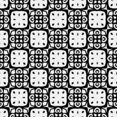 floral seamless pattern background.Geometric ornament for wallpapers and backgrounds. Black and white pattern.