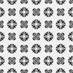 floral seamless pattern background.Geometric ornament for wallpapers and backgrounds. Black and white pattern.