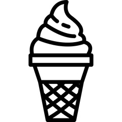 ice cream line icon