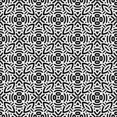 floral seamless pattern background.Geometric ornament for wallpapers and backgrounds. Black and white pattern.