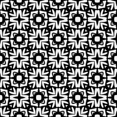 floral seamless pattern background.Geometric ornament for wallpapers and backgrounds. Black and white pattern.