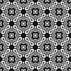 floral seamless pattern background.Geometric ornament for wallpapers and backgrounds. Black and white pattern.