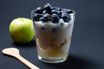 yogurt with blueberries