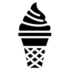 ice cream glyph icon