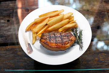 fries with Brazilian picanha