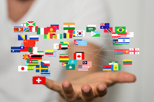 International Business World Flags Globe