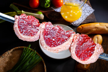 Brazilian Picanha. Raw meat